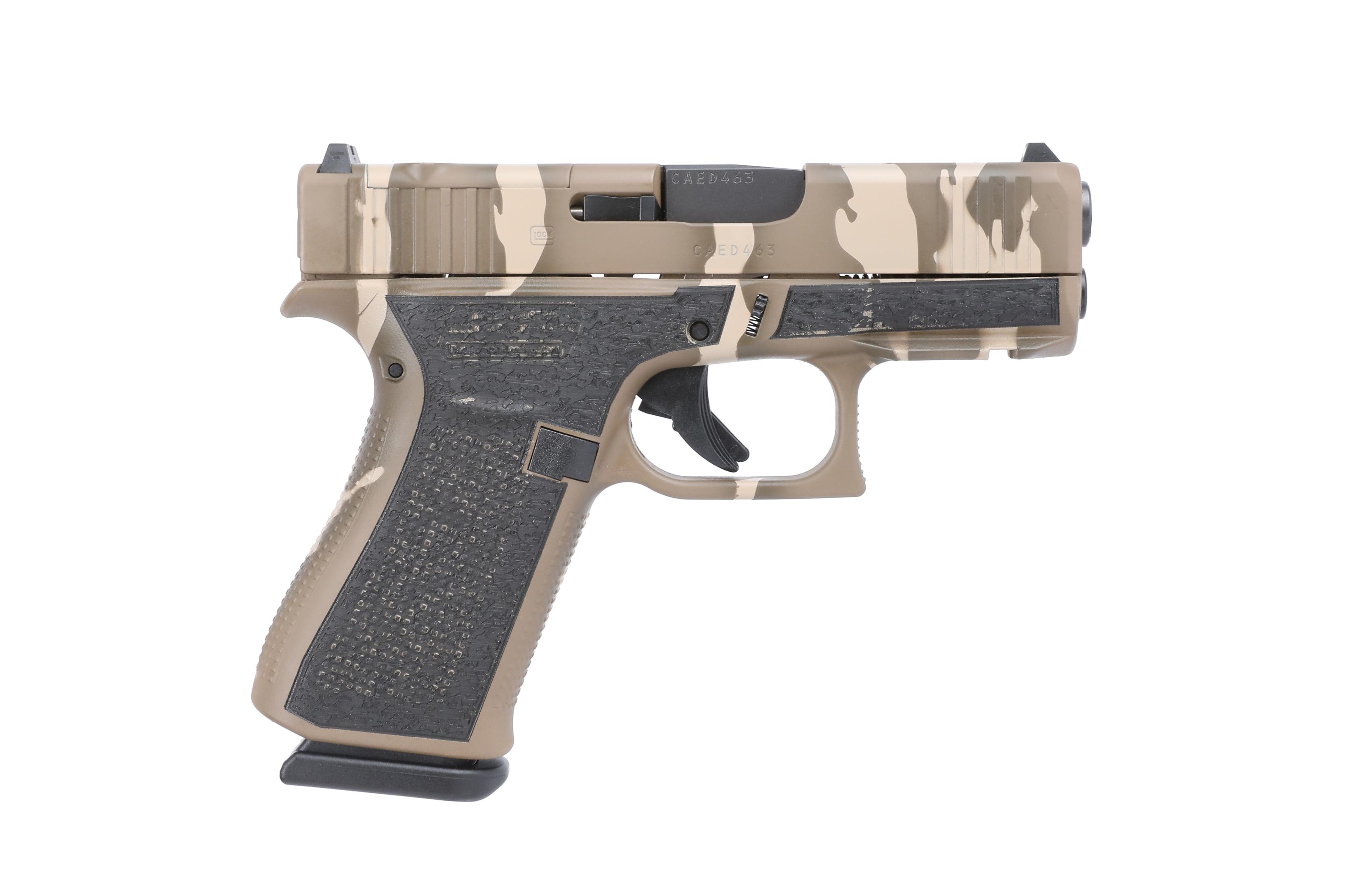 GLOCK G43 X MOS 9MM, 3.41in. Barrel, 10rd, Austrian - Tan Tiger