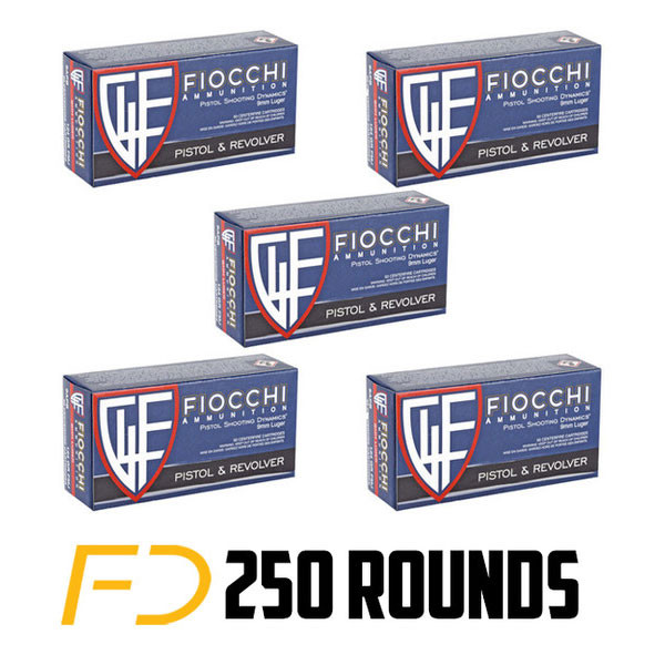 Image of Fiocchi Training Dynamics 9MM, 124gr, FMJ - 250 Rounds