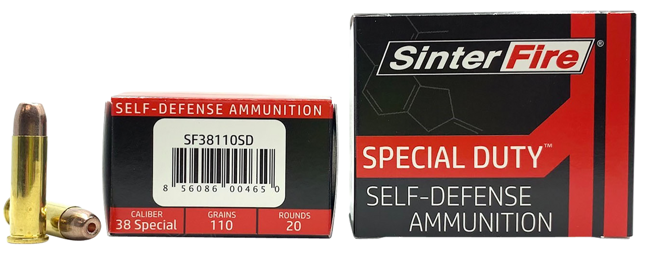 Image of Sinterfire Inc Special Duty .38 SPEC, 110gr, HP - 20 Rounds [MPN: SF38110SD]