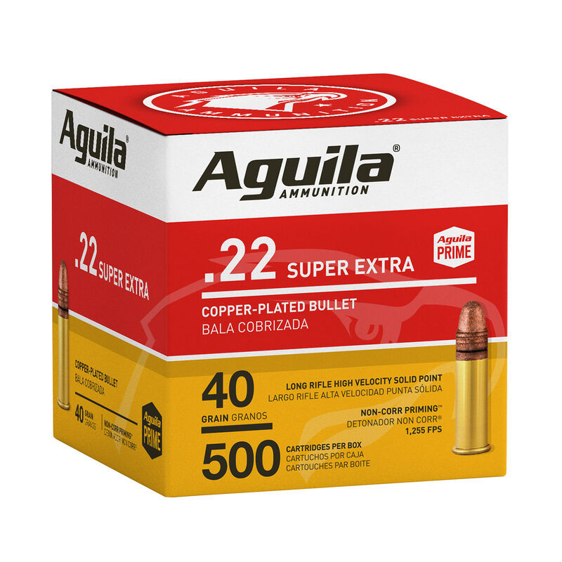 Image of Aguila Super Extra High Velocity .22 LR, 40gr, CPSP - 500 Rounds [MPN: 1B221115]