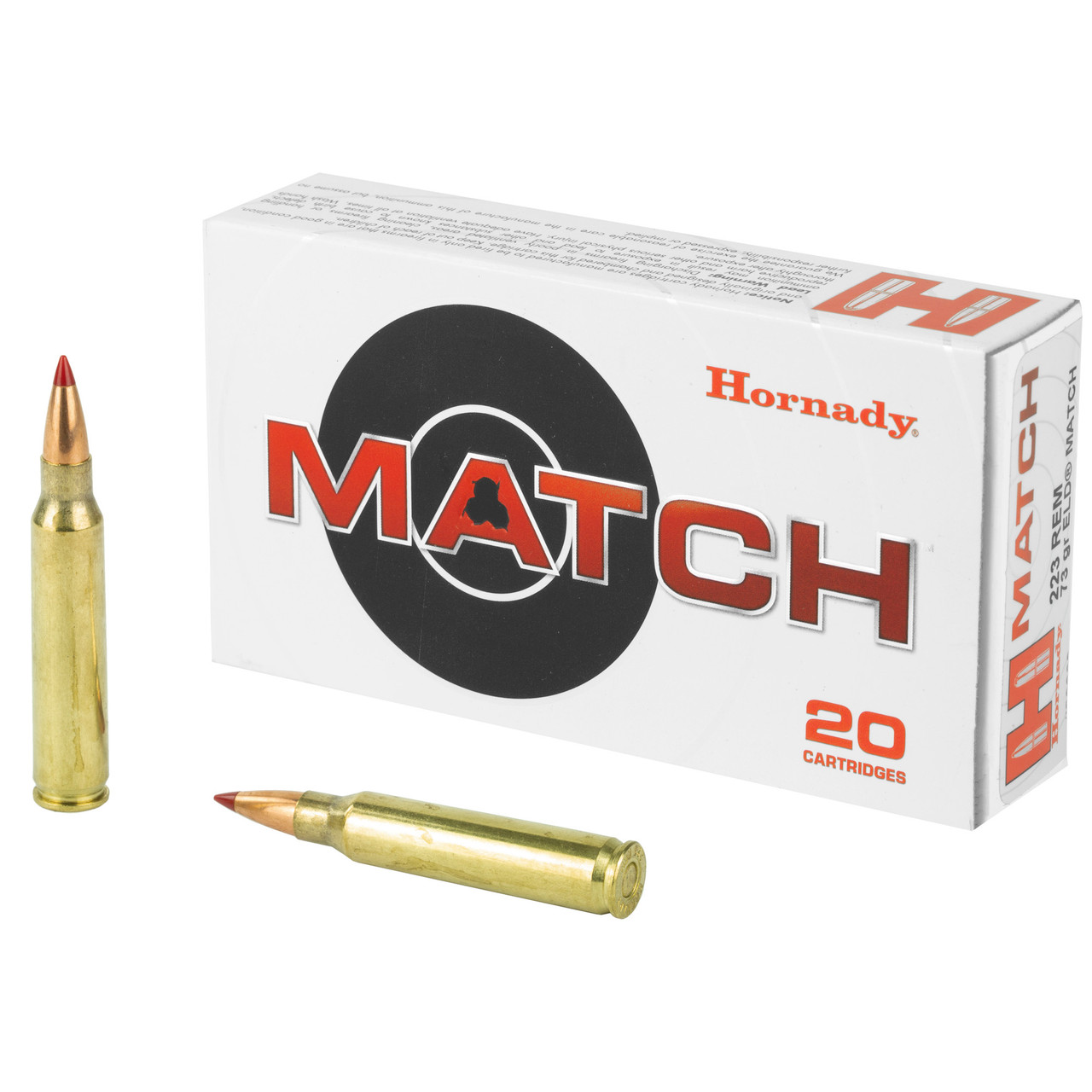 Image of Hornady Match .223 REM, 73gr, ELD - 20 Rounds [MPN: 80269]