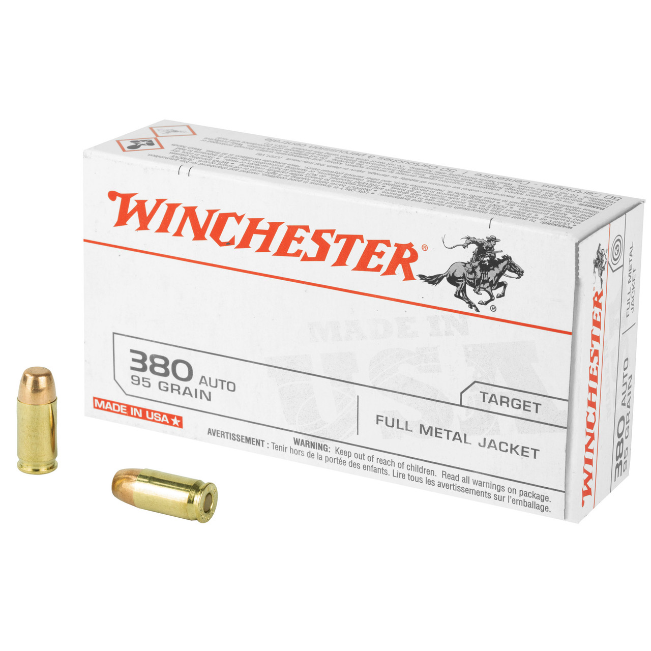 Image of Winchester .380 ACP, 95gr, FMJ - 50 Rounds [MPN: Q4206]