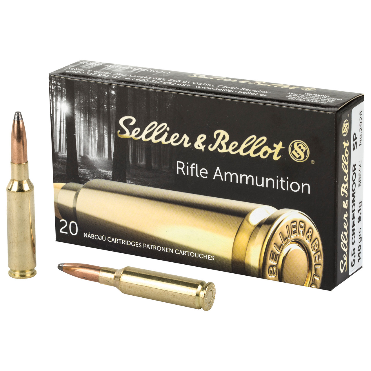 Image of Sellier & Bellot 6.5 CREEDMOOR, 140gr, SP - 20 Rounds [MPN: SB65C] (754908512607)