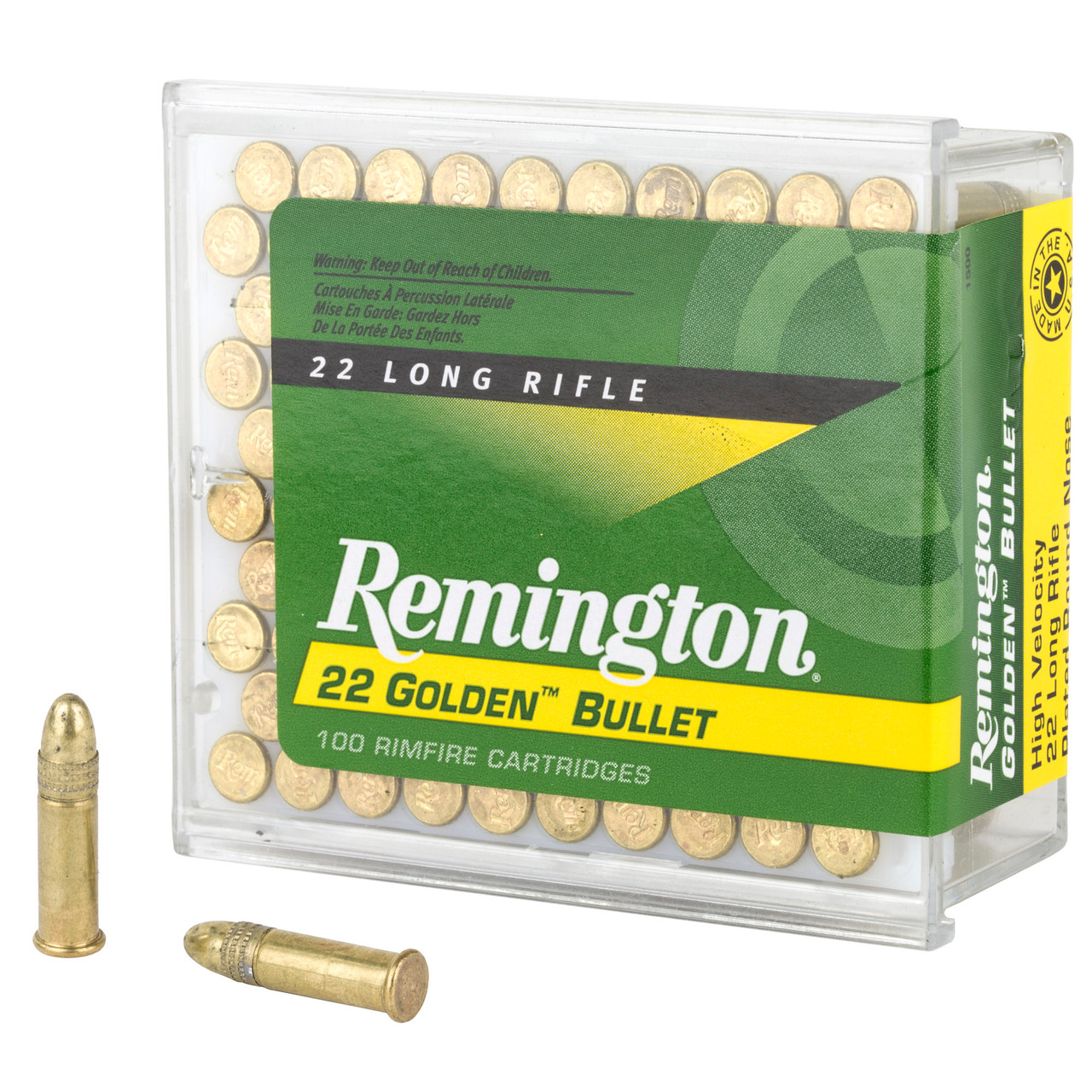 Image of Remington Golden Bullet .22 LR, 40gr, RN - 100 Rounds [MPN: 21276]