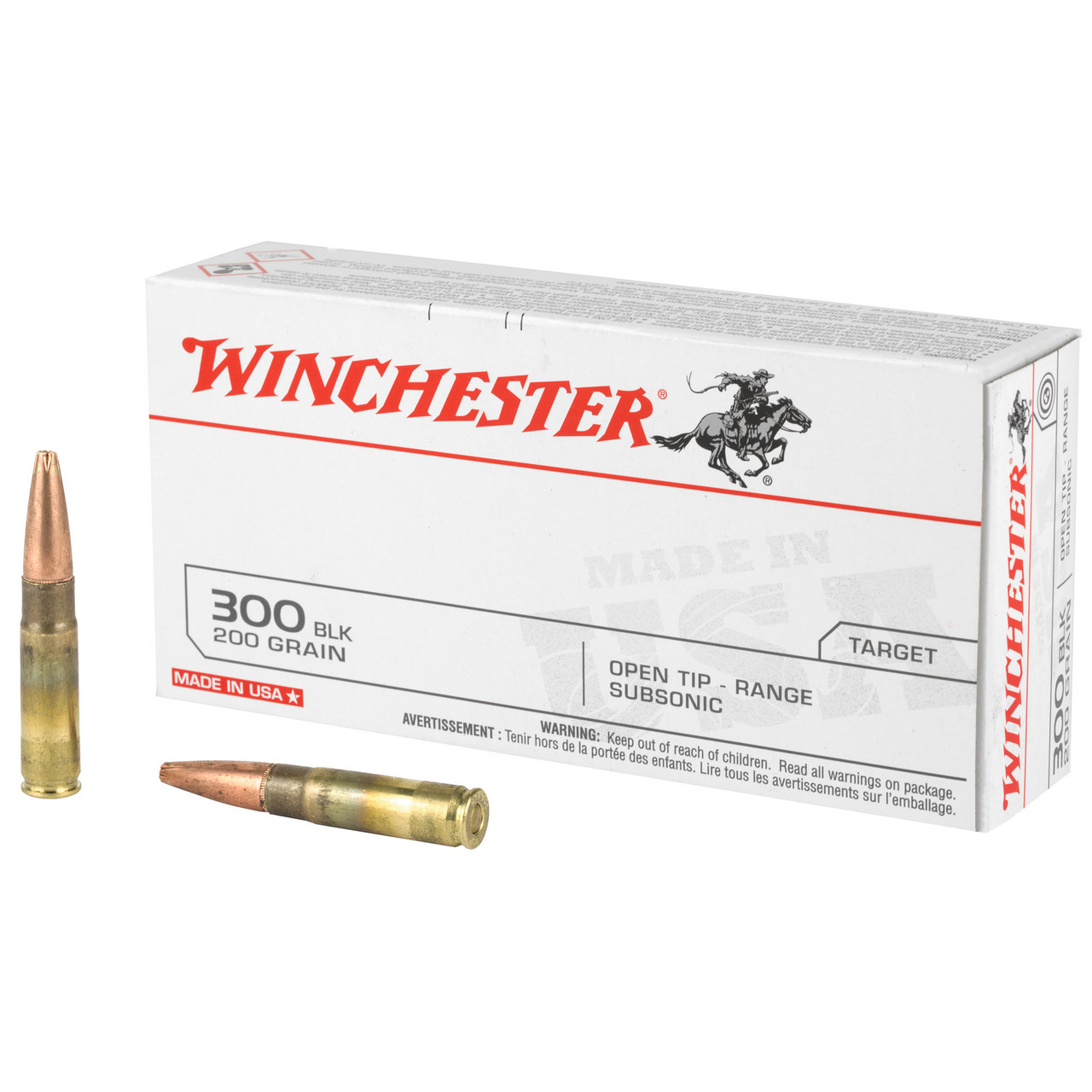 Image of Winchester .300 AAC BLACKOUT, 200gr, OT - 20 Rounds [MPN: USA300BLKX]
