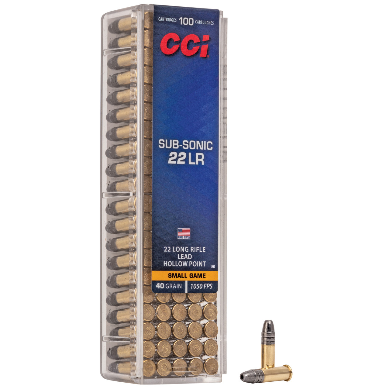 Image of CCI Subsonic .22 LR, 40gr, HP - 100 Rounds