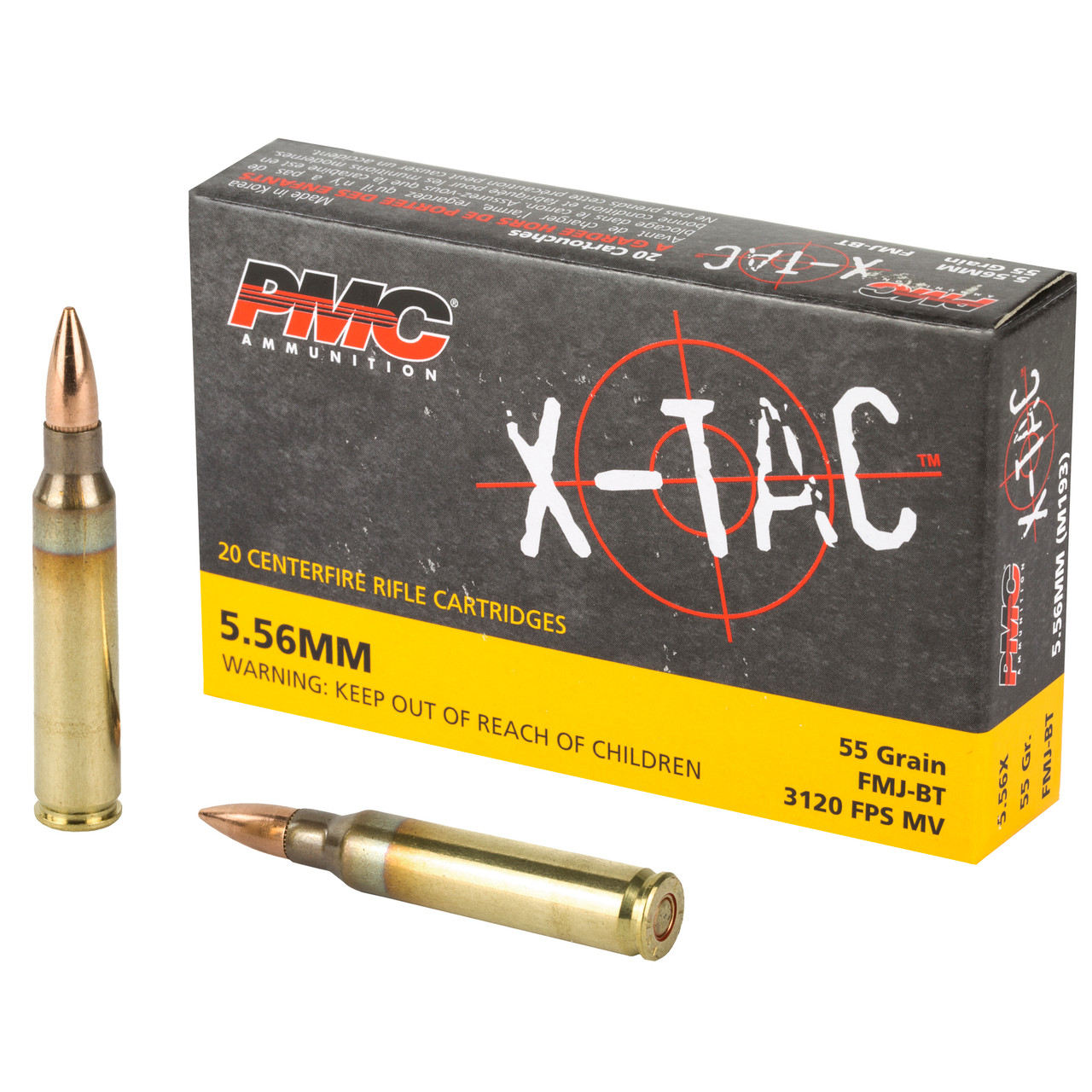 Image of PMC X-Tac 5.56X45MM, 55gr, FMJBT - 20 Rounds [MPN: 5.56X]