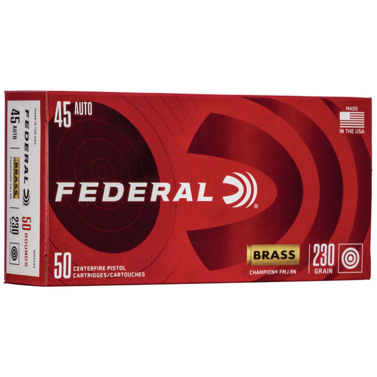Image of Federal Champion .45 ACP, 230gr, FMJ - 50 Rounds [MPN: WM5233]