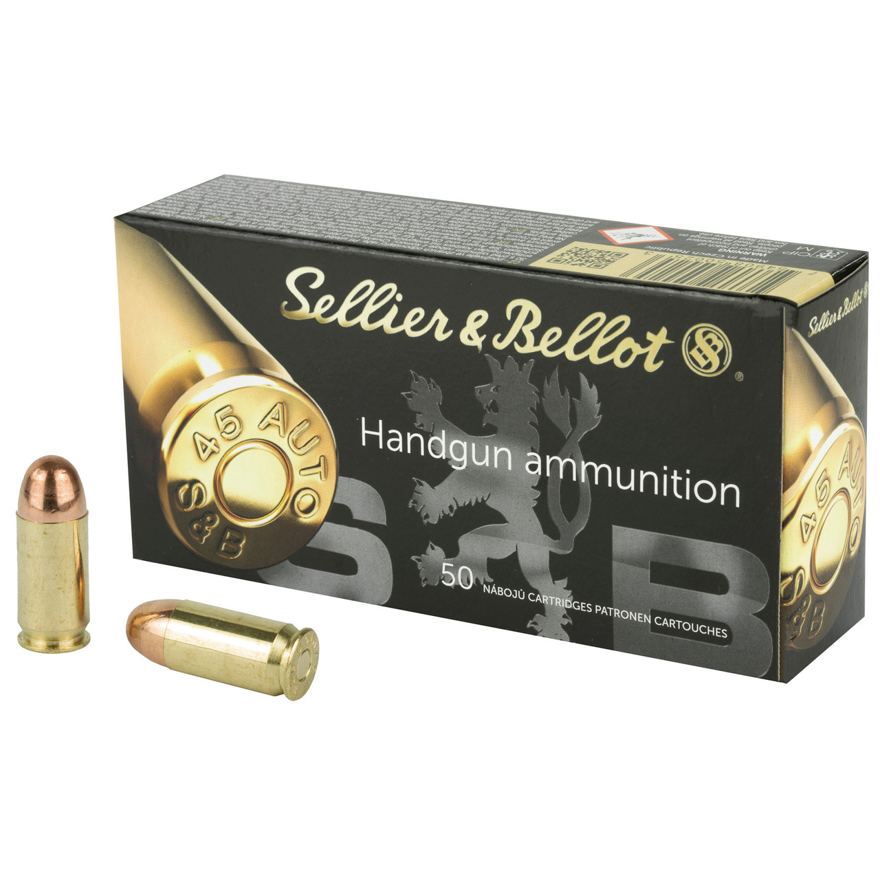 Image of Sellier & Bellot .45 ACP, 230gr, FMJ - 50 Rounds [MPN: SB45A]