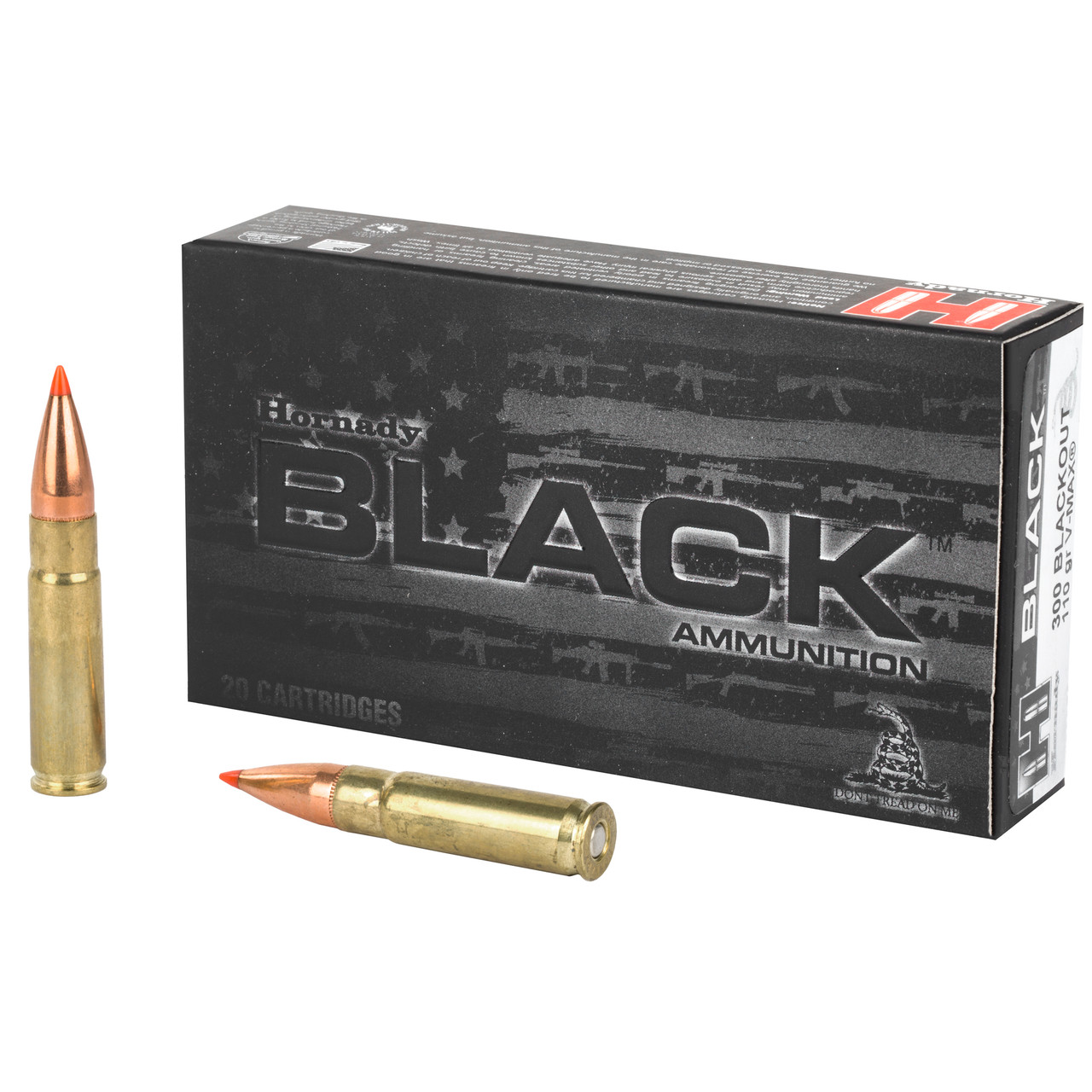 Image of Hornady Black .300 AAC BLACKOUT, 110gr, V-Max - 20 Rounds [MPN: 80873]