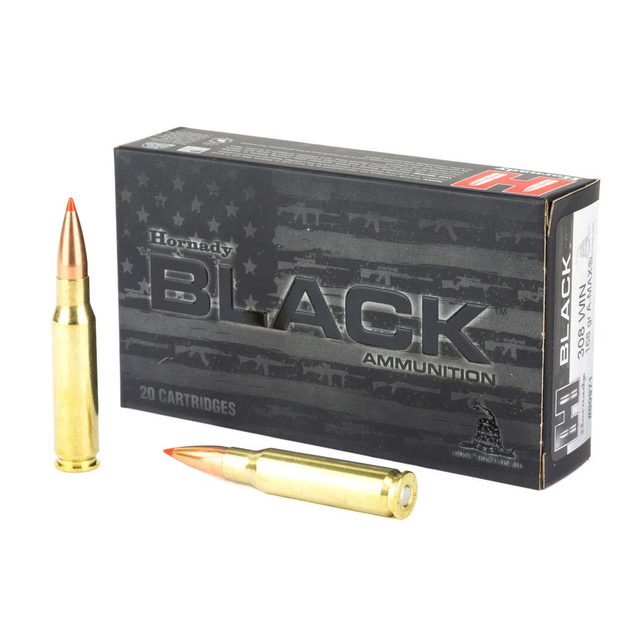 Image of Hornady Black .308 WIN/7.62 NATO, 168gr, A-Max - 20 Rounds [MPN: 80971]