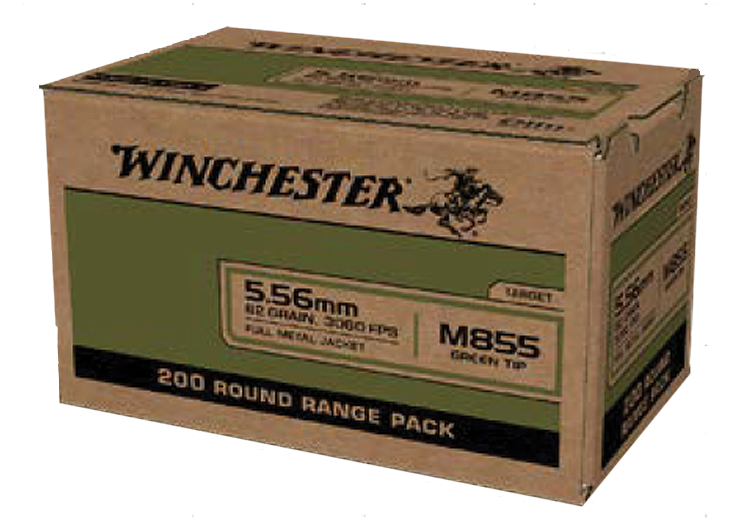 Image of Winchester 5.56X45MM, 62gr, FMJ [MPN: WM855200]- 200 Rounds