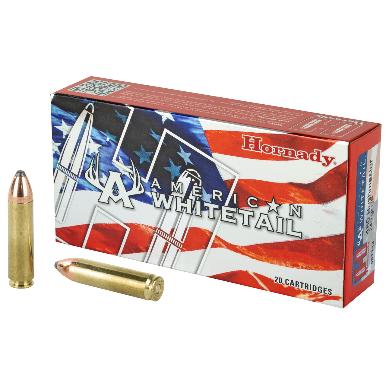 Image of Hornady American Whitetail .450 BUSHMASTER, 245gr, Interlock - 20 Rounds [MPN: 82242]