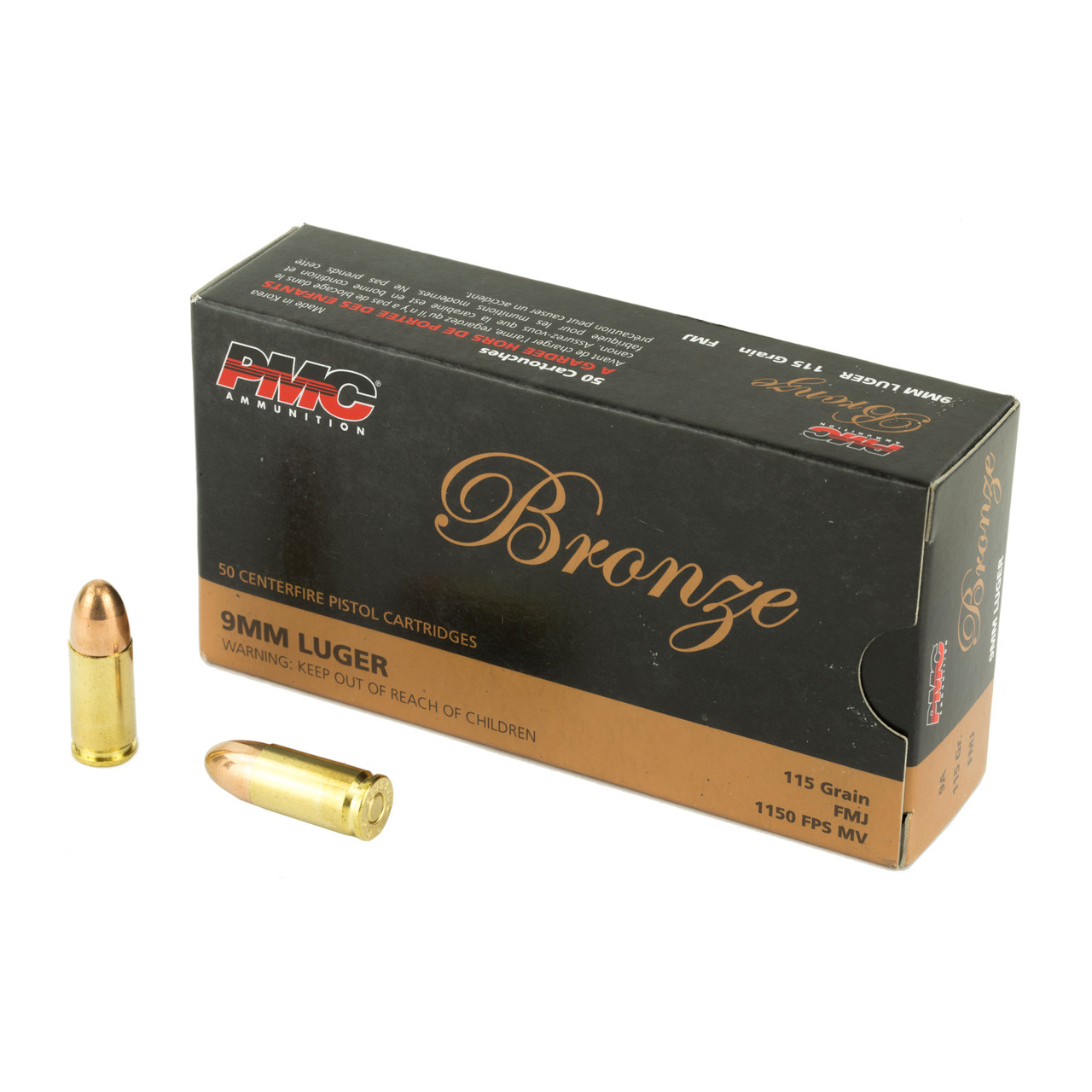 Image of PMC Bronze 9MM, 115gr, FMJ - 50 Rounds