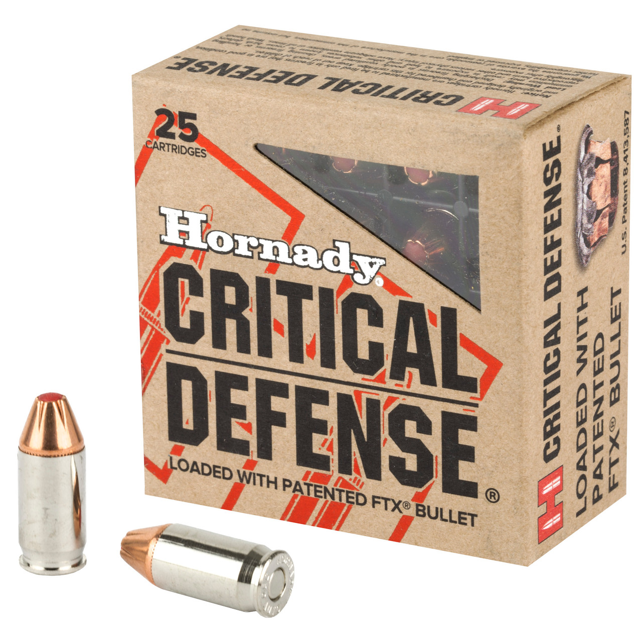 Image of Hornady Critical Defense .380 ACP, 90gr, FTX - 25 Rounds [MPN: 90080]
