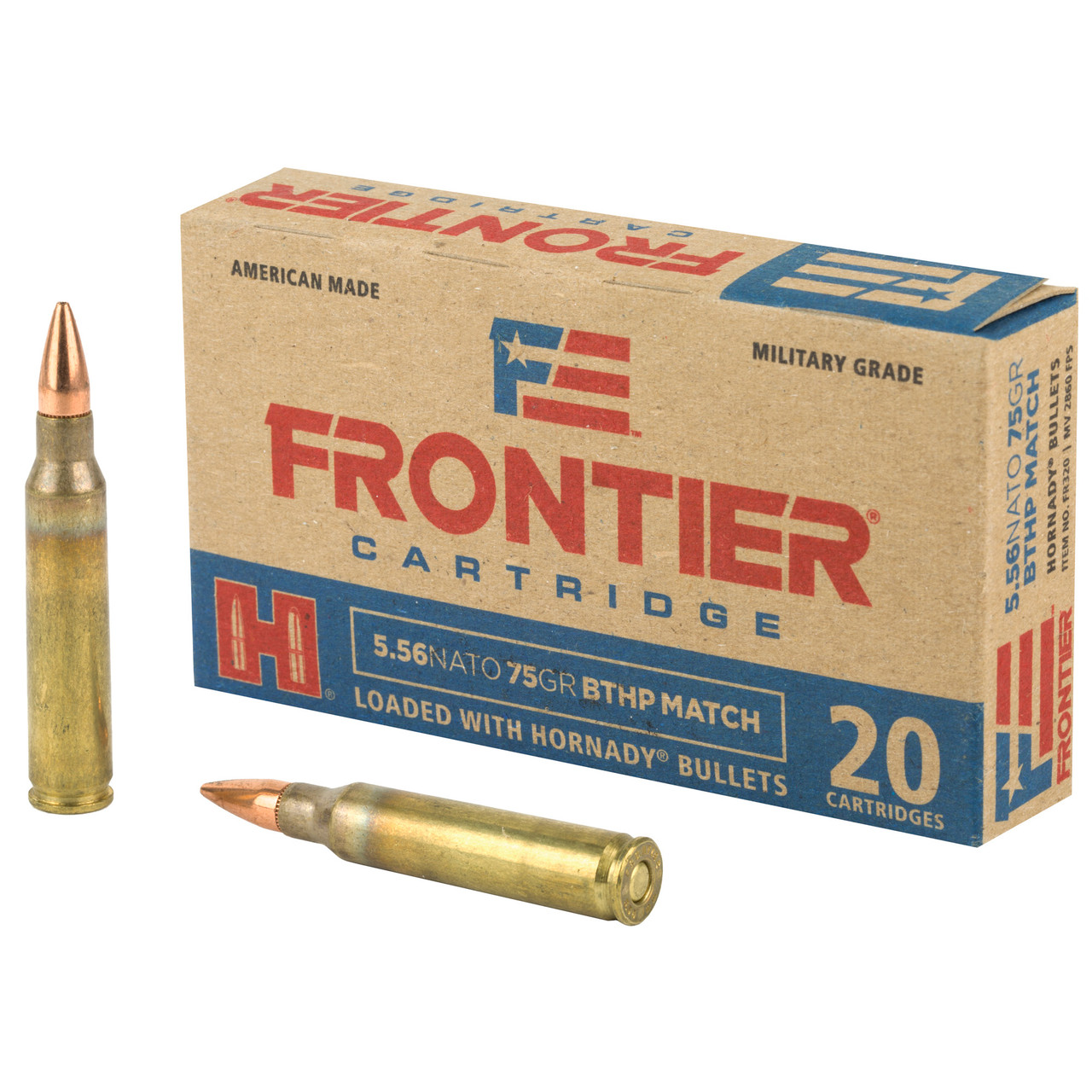 Image of Frontier Cartridge 5.56X45MM, 75gr, HPBT - 20 Rounds [MPN: FR320]