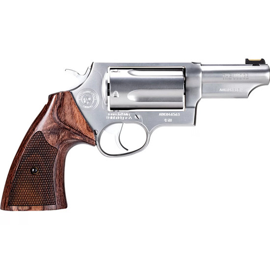 Image of Taurus Judge Executive 410 Ga/45 Long Colt, 3" Barrel, 5rd, Stainless, Rubber Grips