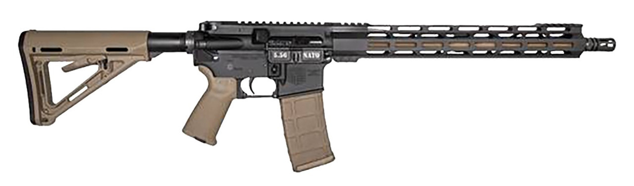 Image of Diamondback DB175AK221 DB15 5.56x45mm NATO 16" Chrome Moly Barrel, 30+1, Black Hard Coat Anodized Receiver, Adjustable Magpul CTR Flat Dark Earth Stock