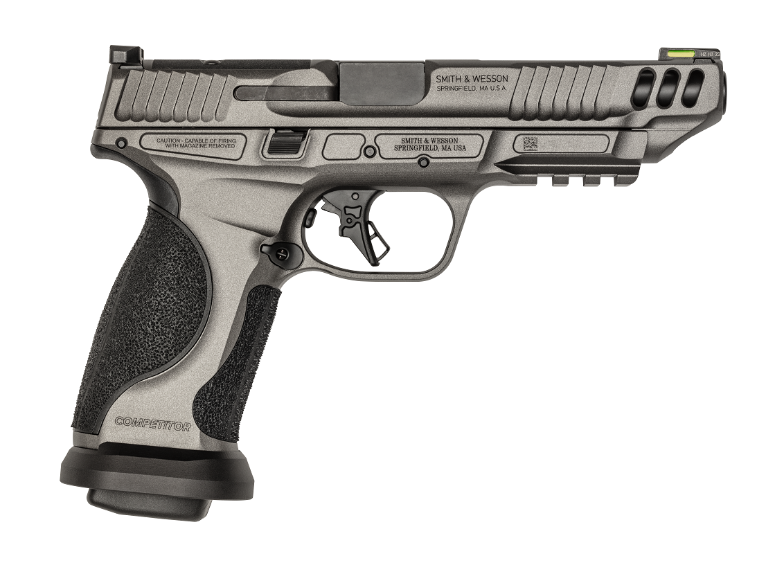 Image of Smith & Wesson, M&P 2.0, Competitor, 9MM, 5" Barrel, 17+1, Cerakote Finish, Tungsten Gray Stainless Steel Frame, Armornite Finish Barrel, Optics Ready Striker Fired, Semi-automatic, Full Size, Metal Frame Pistol