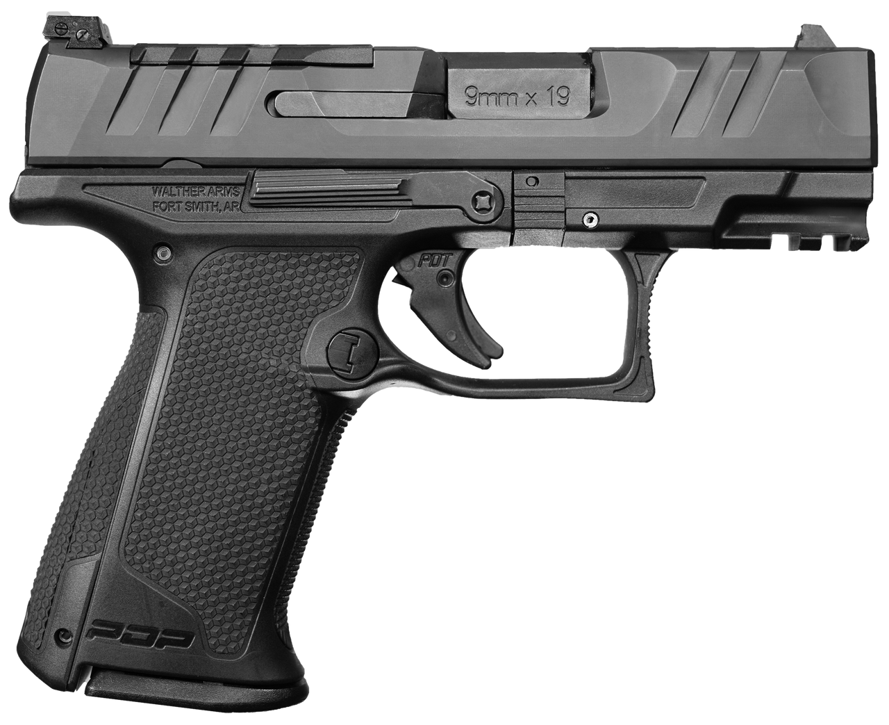 Image of WALTHER ARMS PDP F-SERIES 9MM 3.5" BARREL 15RD BLACK 3-DOT WHITE SIGHTS