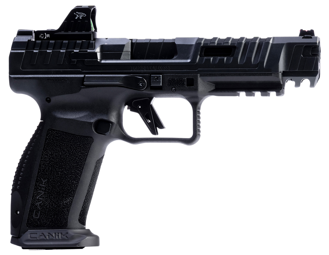 Image of Canik SFX Rival 9mm, 5" Barrel, 18rd, Black, FO Front, Includes Red Dot, Dark Side Finish