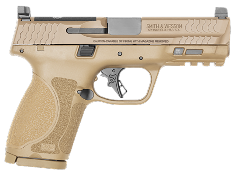 Image of SMITH & WESSON M&P 9 M2.0 COMPACT 9MM 4" BARREL 15-ROUNDS FDE OPTICS READY NMS