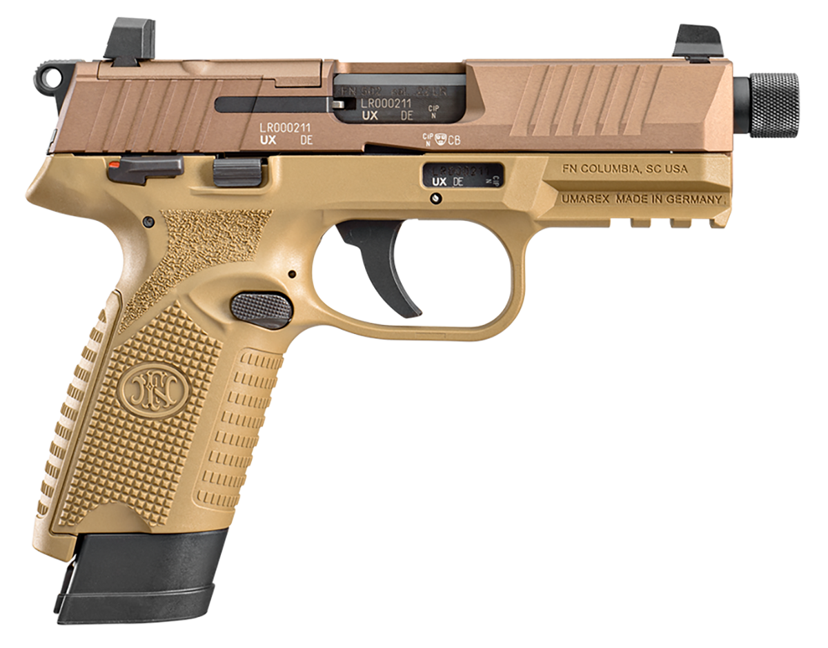 Image of FN 502 Tactical 22 LR 4.60" 10+1, 15+1 Flat Dark Earth