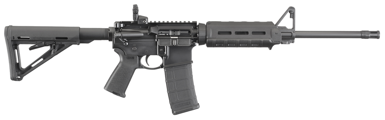 Image of Ruger, AR-556, Semi-automatic Rifle, 223Rem/556NATO, 16.1" Medium Contour Cold Hammer Forged Barrel, MOE Pistol Grip, MOE Carbine Stock