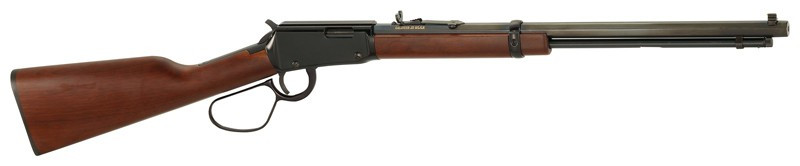 Image of Henry H001TL Frontier Large Loop 22 LR 16 LR/21 Short 20" Octagon Barrel American Walnut Black Right Hand