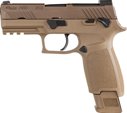 Image of Sig Sauer 320CA9M18MS P320 M18 9mm Luger 3.90" 17+1 21+1 Coyote PVD Coyote Polymer Grip