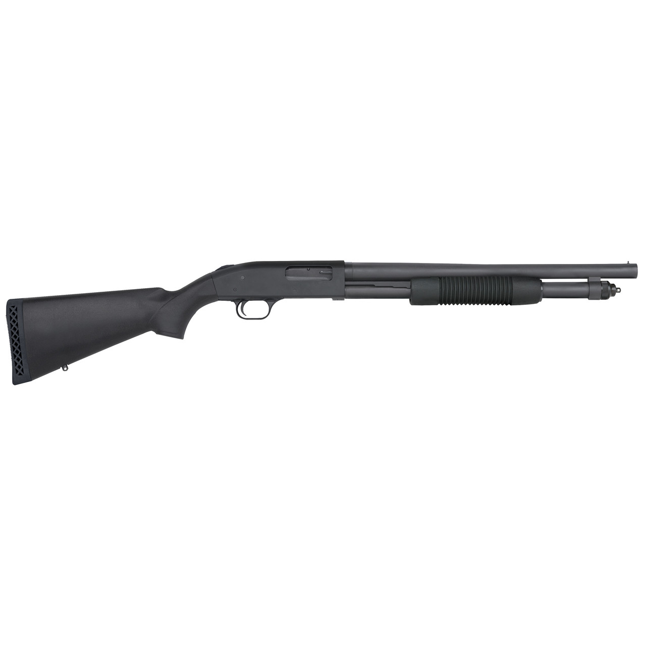 Image of Mossberg 590 Tactical 12 GA, 3", 18.50" barrel, 6+1 rnd - Matte Blued Black Synthetic Stock [MPN: 50778]