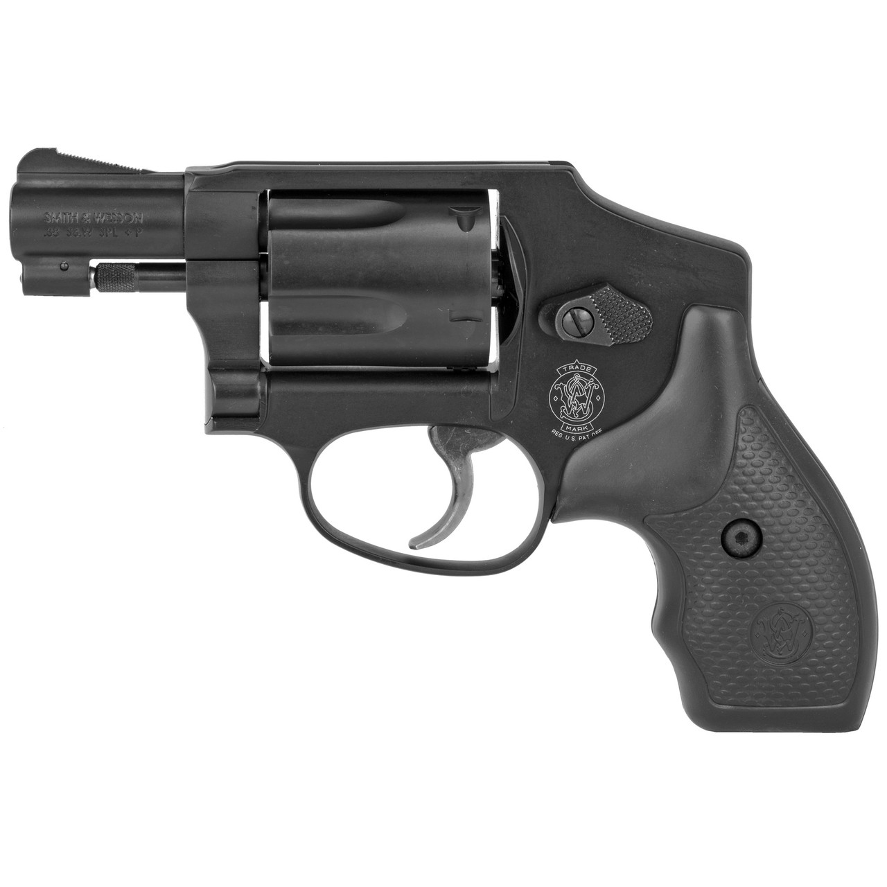 Image of Smith & Wesson 150544 442 38 S&W Spl +P 5rd 1.88" Black Black Aluminum Black Polymer Grip