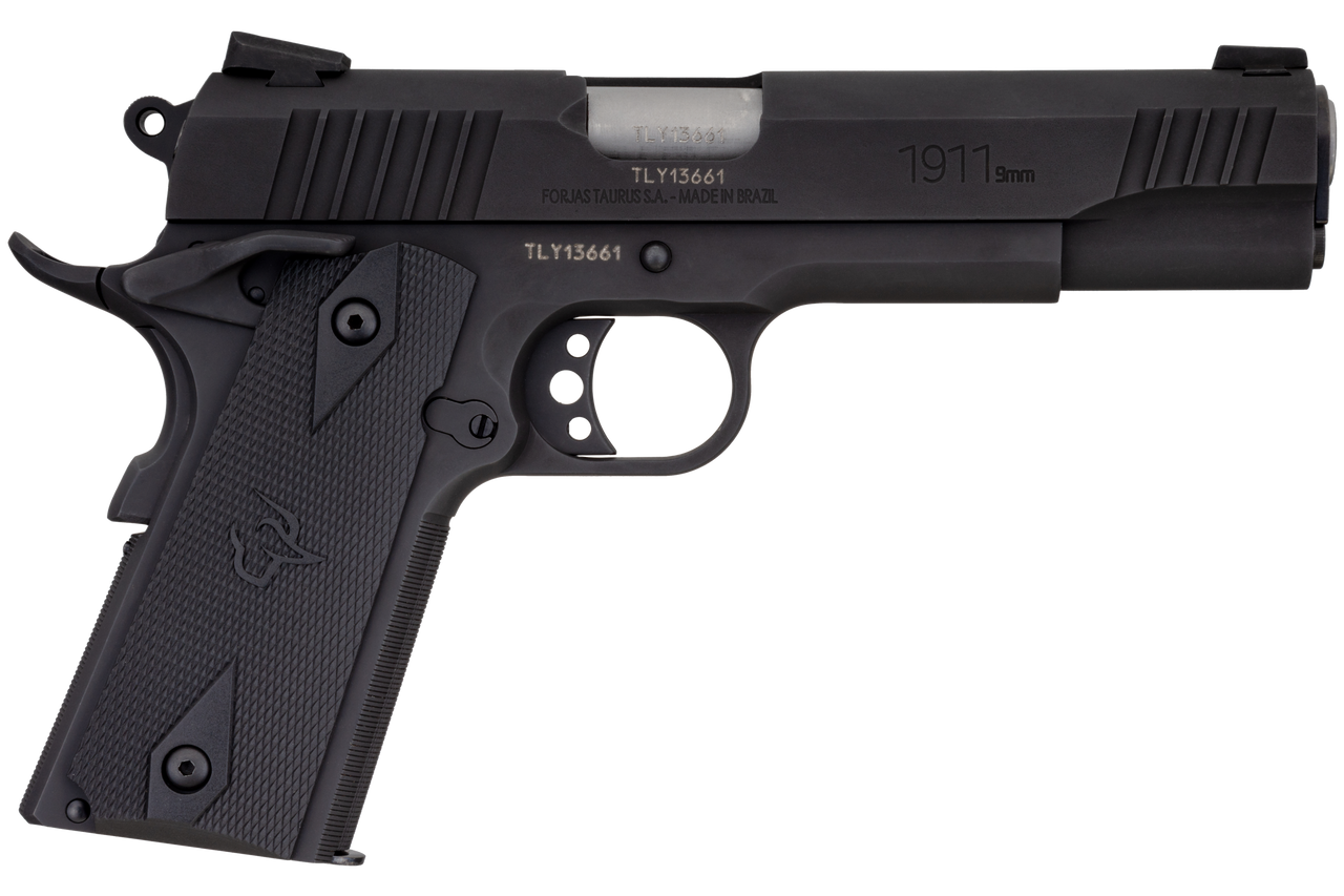 Image of Taurus Full Size 1911 9mm Luger Semi Auto Pistol 5" Barrel 9 Rounds Novak Sights Matte Black Finish