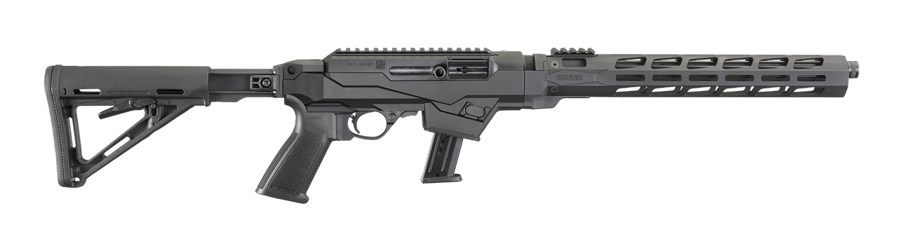 Image of Ruger 19122 PC Carbine 9mm Luger 16.12" 17+1 Black Hard Coat Anodized Adjustable Magpul MOE Stock
