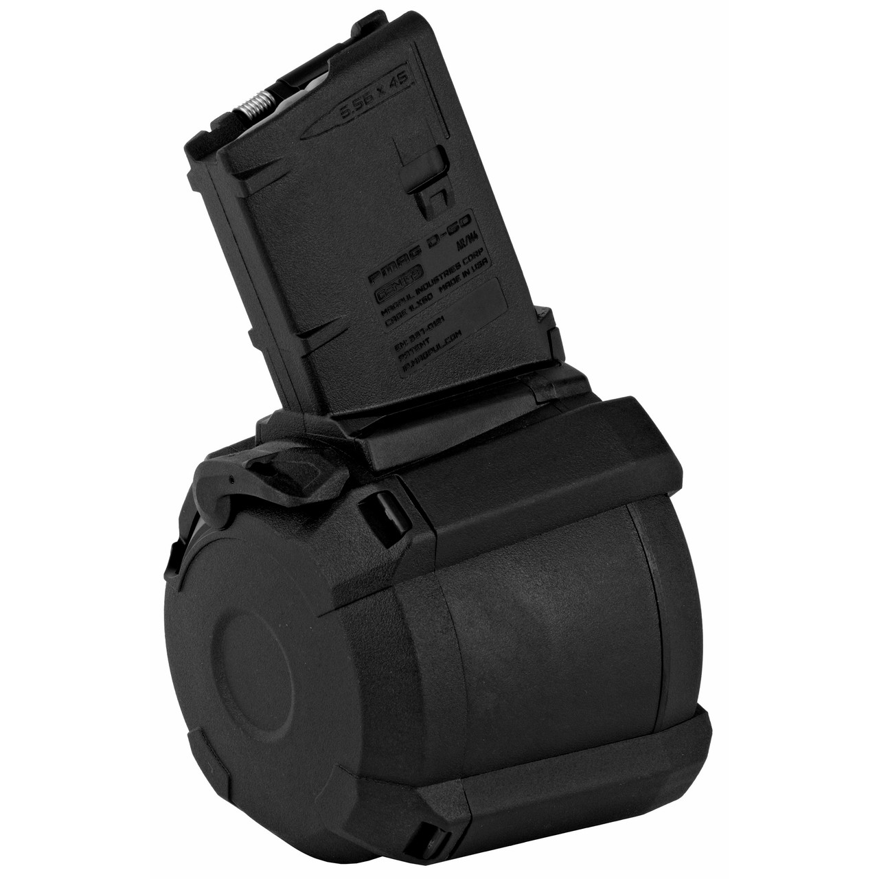 Image of Magpul PMAG D-60 Drum Magazine 5.56 NATO/.223 Rem 60-Round For AR-15/M4 - Black {MPN:MAG576-BLK]