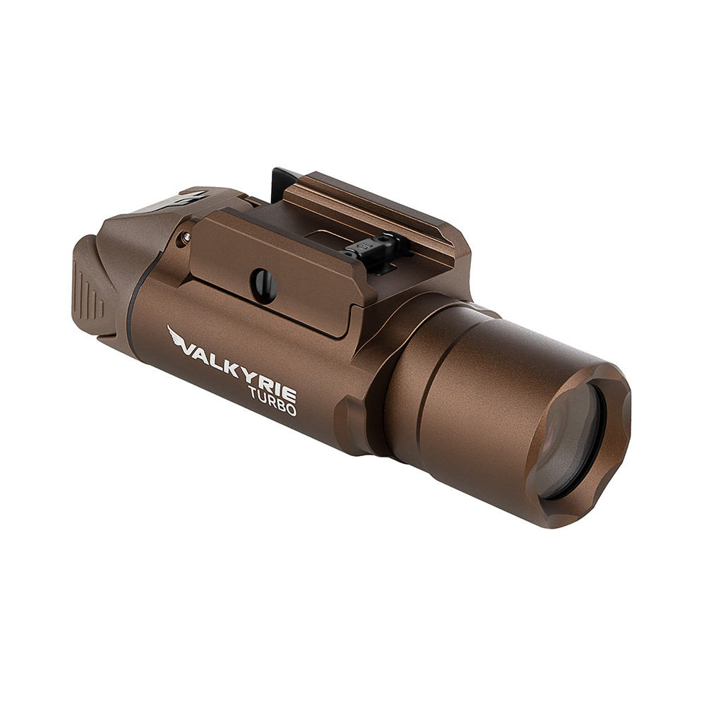 Image of Olight Valkyrie Turbo Pistol Weapon Light LEP Tight Spotlight 530 Meters Throw FDE