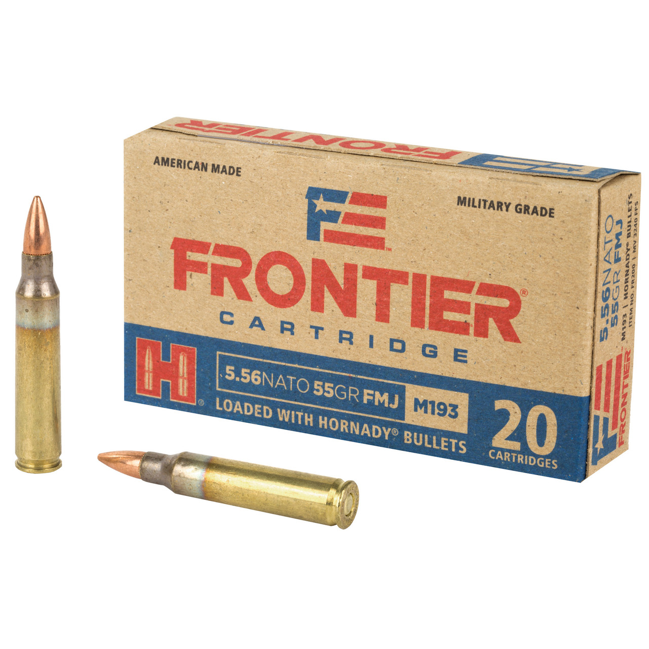 Image of Frontier Cartridge 5.56X45MM, 55gr, FMJ - 20 Rounds [MPN: FR200]