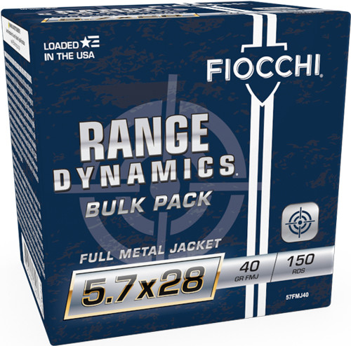 Image of Fiocchi Range Dynamics 5.7X28MM, 41gr, FMJ - 150 Rounds [MPN: 57FMJ40]