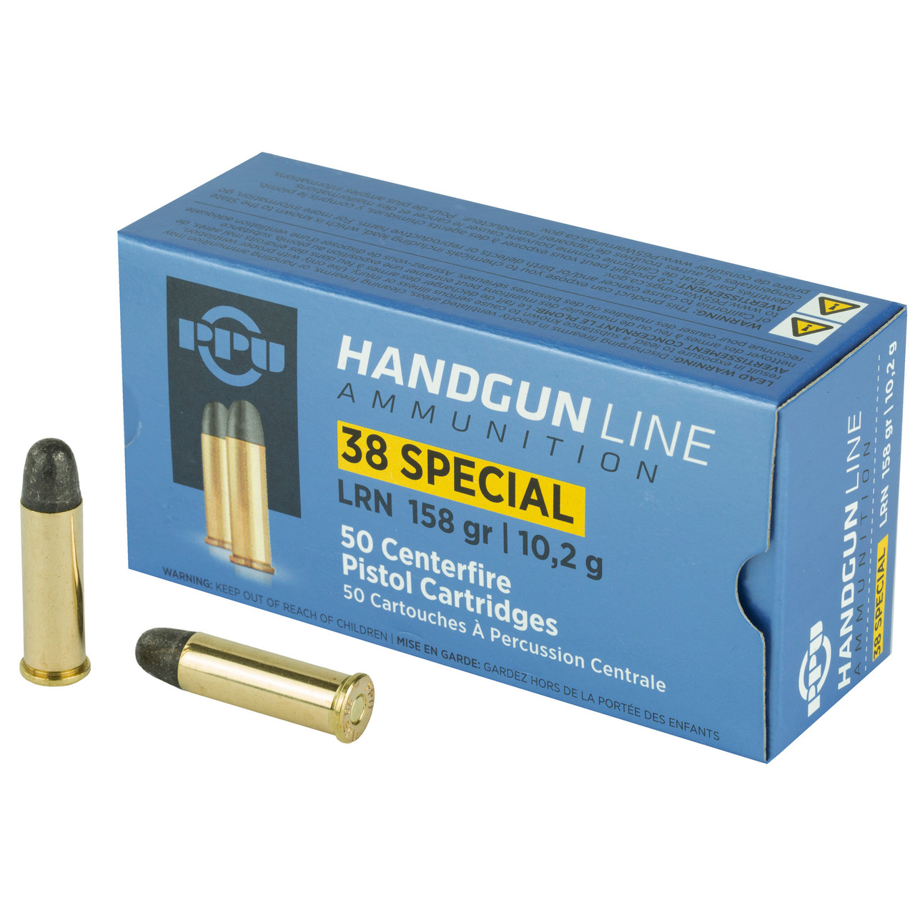 Image of PPU Handgun .38 SPECIAL, 158gr, LRN - 50 Rounds [MPN: PPH38SL]