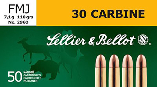 Image of Sellier & Bellot .30 CARBINE, 110gr, FMJ - 50 Rounds [MPN: SB30A]