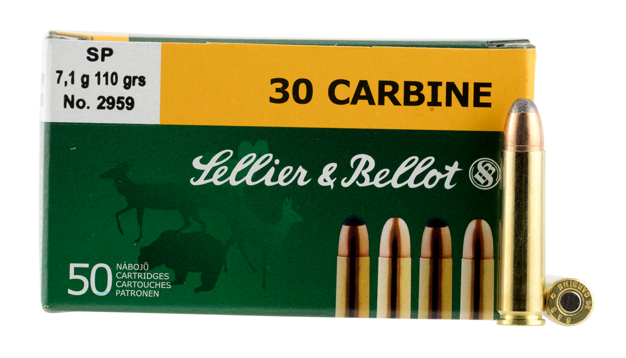 Image of Sellier & Bellot .30 CARBINE 110gr SP  50 Rounds [MPN: SB30B]