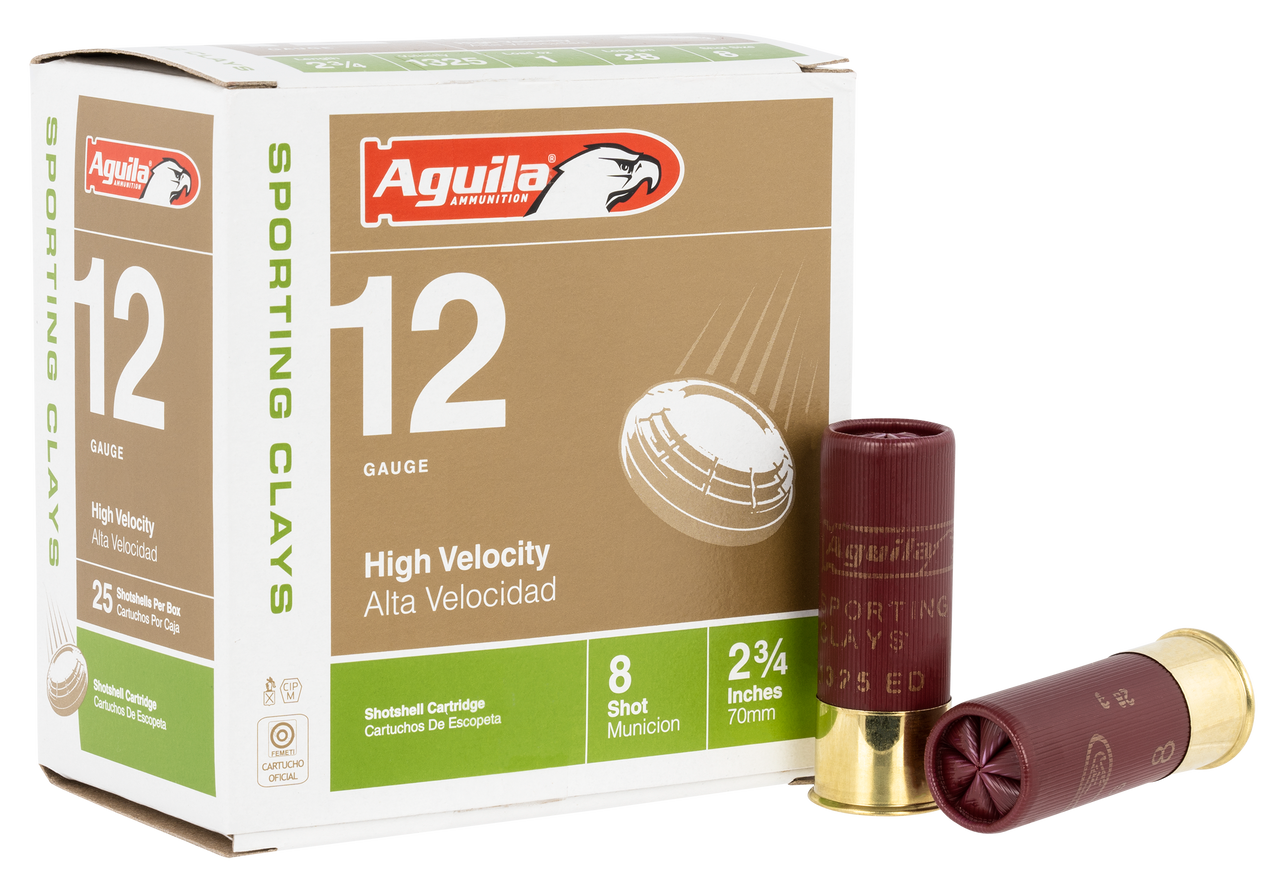 Image of Aguila High Velocity 12 GA, 2-3/4in. 1oz. #8 Shot - 25 Rounds [MPN: 1CHB1286]