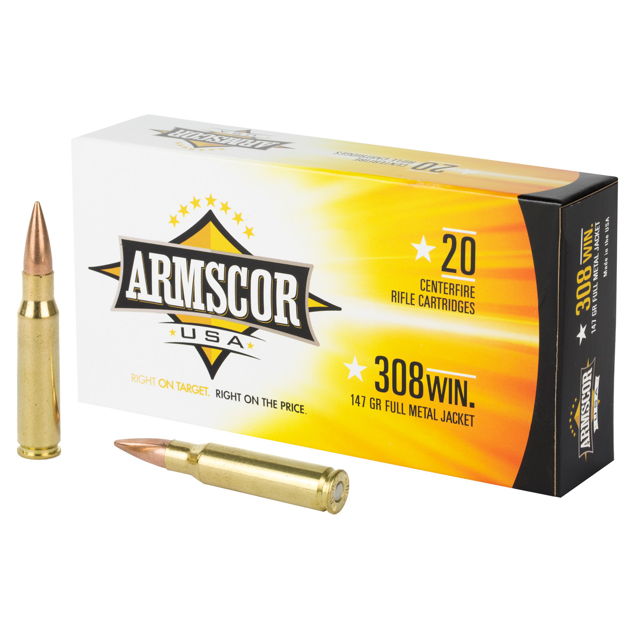 Image of Armscor USA .308 WIN/7.62 NATO, 147gr, FMJ - 20 Rounds [MPN: FAC308-1N]