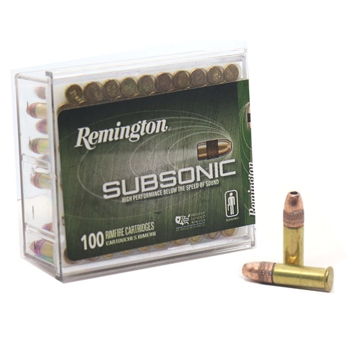 Image of Remington Subsonic .22 LR, 40gr, CPHP - 100 Rounds [MPN: 21137]