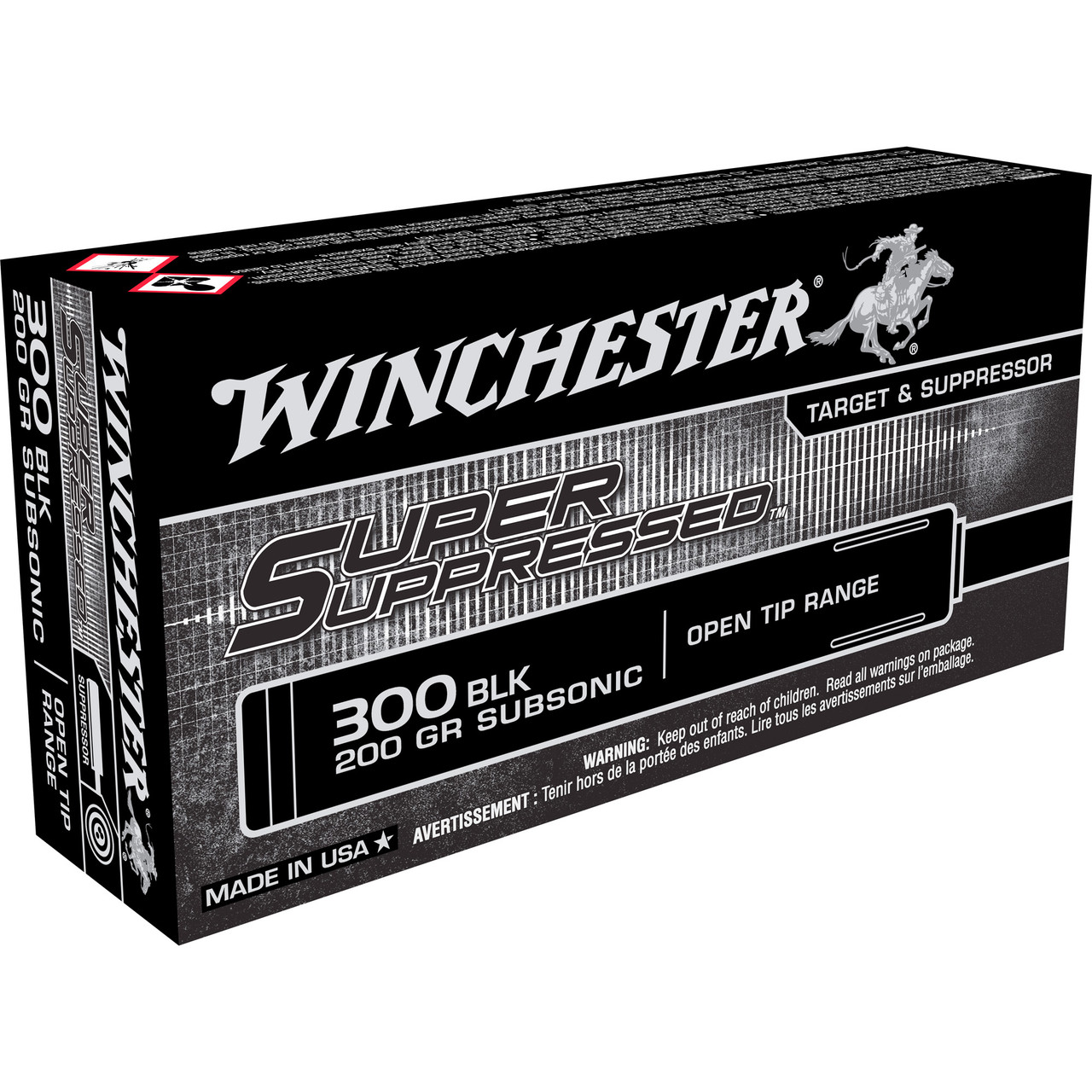 Image of Winchester Super Suppressed .300 AAC BLACKOUT, 200gr, OT Range - 20 Rounds [MPN: SUP300BLK]