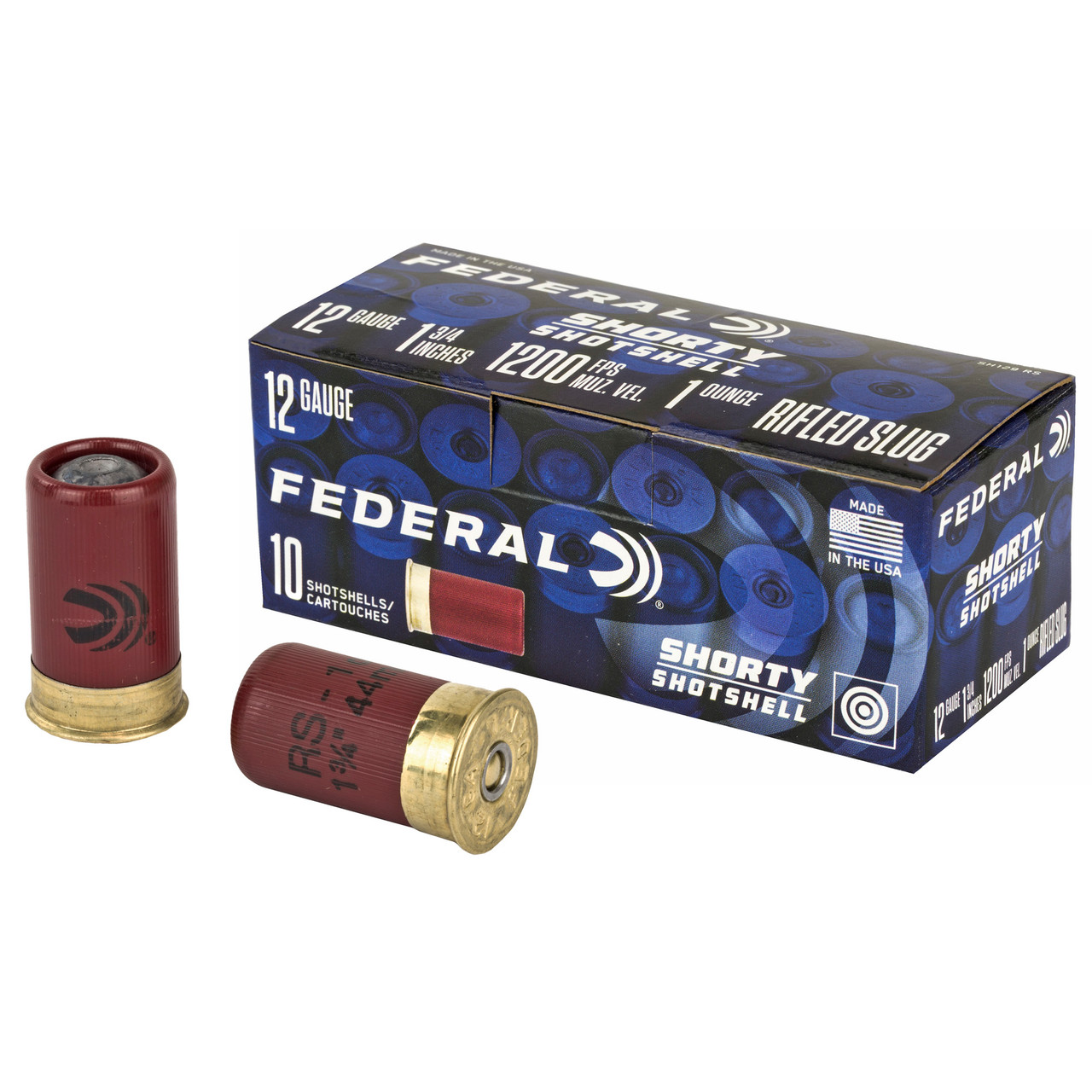 Image of Federal Shorty Shotshell 12 GA, 1-3/4in. 1oz. Slug - 10 Rounds [MPN: SH129 RS]