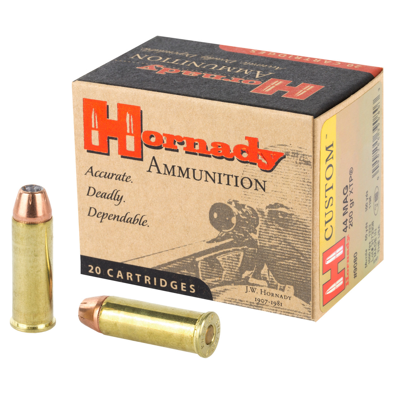 Image of Hornady Custom .44 REM MAG, 200gr, XTP - 20 Rounds [MPN: 9080]