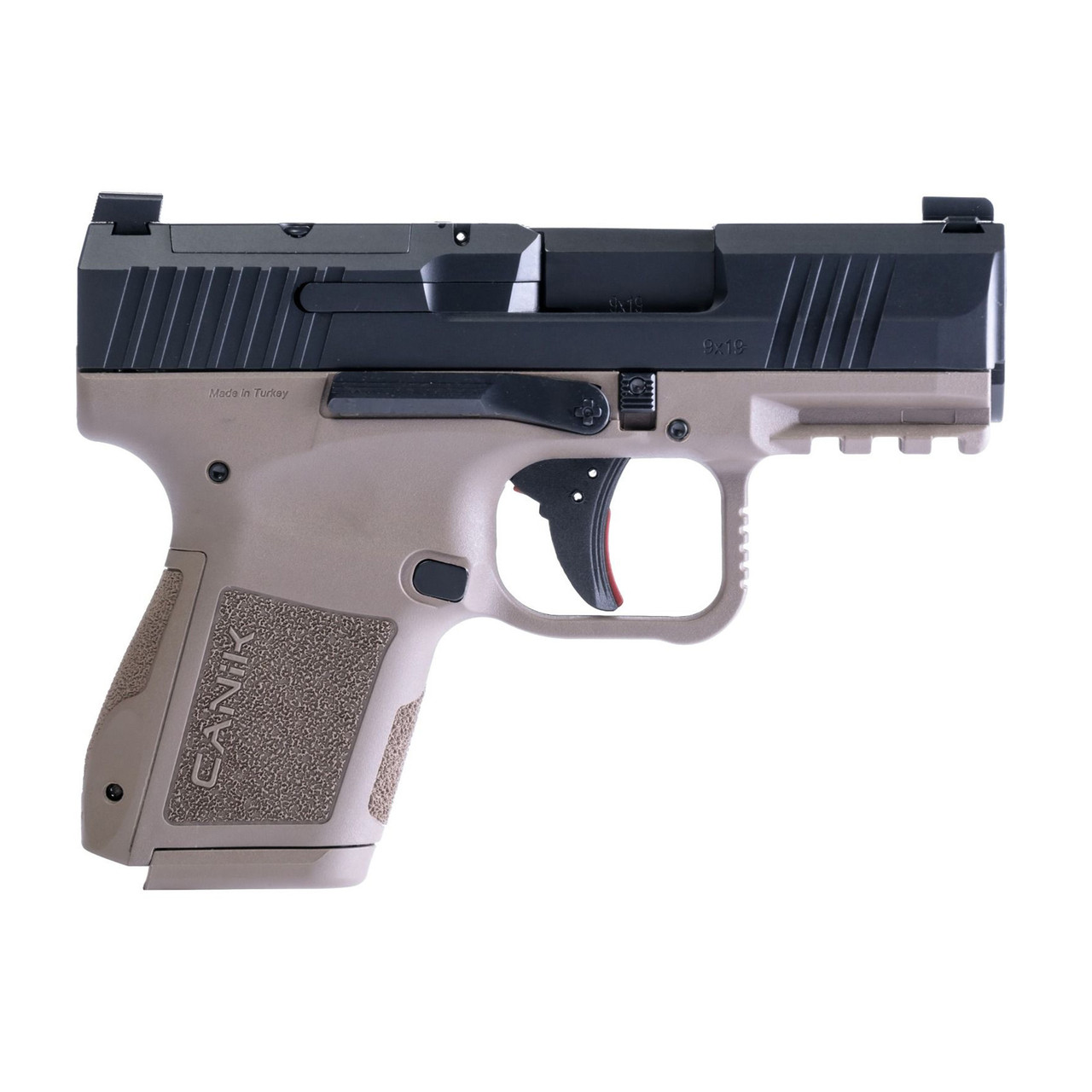 Image of CANIK METE MC9 9MM 3.18" BARREL 12/15RD MAG FLAT DARK EARTH/BLACK OPTICS READY