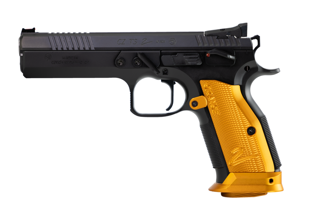 Image of CZ TS 2 ORANGE 40SW 5.2" 17RD BULL FOFS ALUM GRIPS