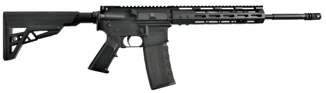 Image of ATI ATIG15MS556MLP3P Mil-Sport 5.56x45mm NATO 16" 30+1 Black Black Alpha Stock Stock Black Polymer Grip Right Hand